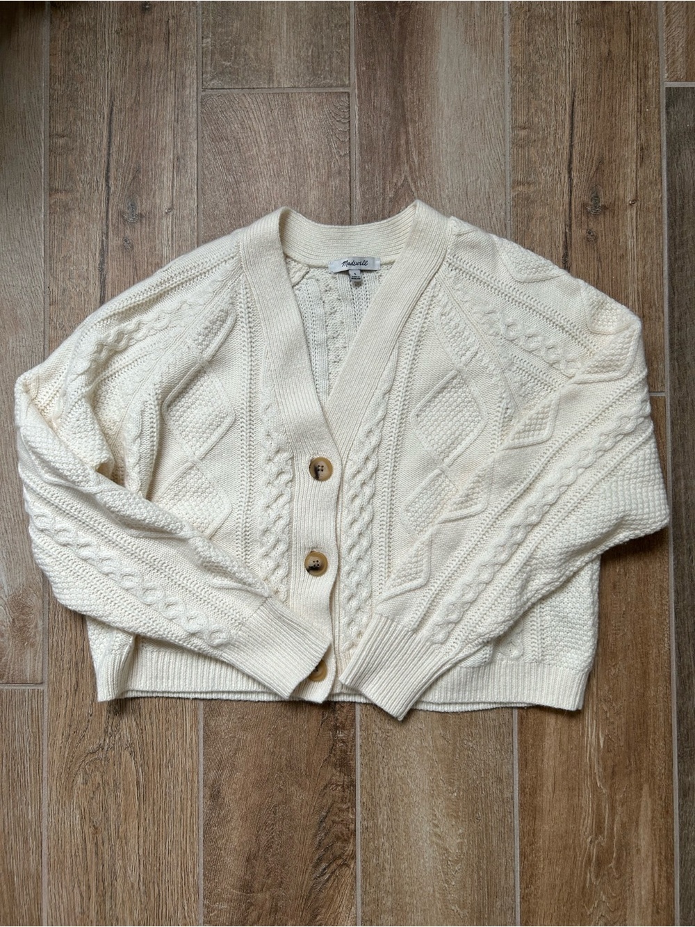 Madewell Cable-Knit Cardigan Sweater